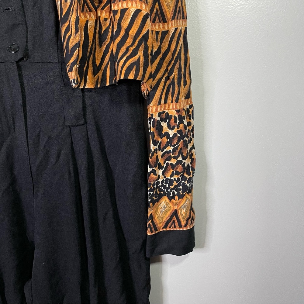 R & M Richards by Karen Kwong Vintage Y2K Jumpsuit Jacket/Top Combo Size 10 - Picture 8 of 9